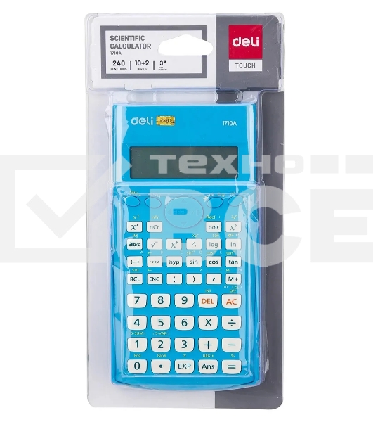 Калькулятор научный Deli E1710A/BLU синий 10+2-разр.