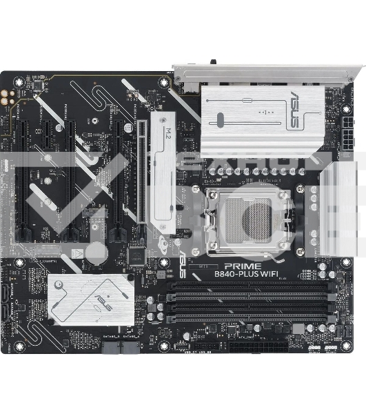 Материнская плата ASUS PRIME B840-PLUS WIFI, AM5, AMD B840, 4xDDR5, 4xSATA, 3xM.2, 1xPCIe 4.0 x16, 1xPCIe 3.0 x16, 2xPCIe 3.0 x16, 1xPCIe 3.0 x1, 1xDP, 1xHDMI, 1x 2.5Gb LAN, 8xUSB-A, 3x3.5 мм, 7.1, ATX