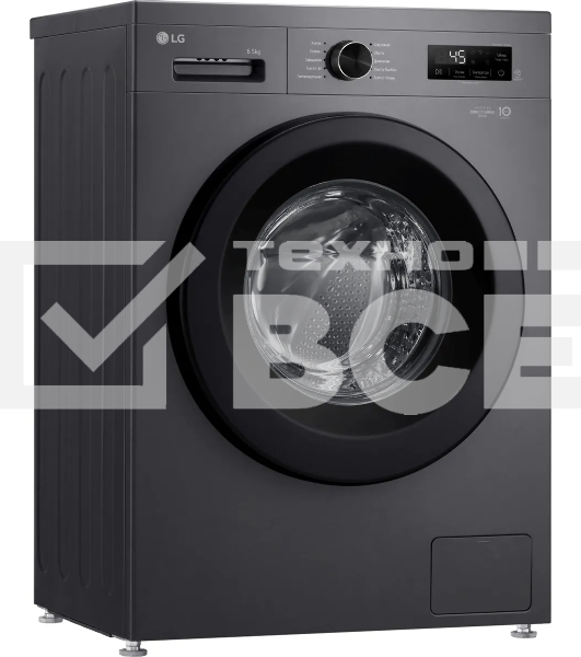 Стиральная машина LG F2Y1WS6J темно-серый, загрузка фронтальная 6,5 кг, 1200 об/мин., класс: A