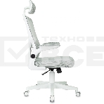 Кресло Бюрократ MC-W101-H светло-серый TW-02 TW-20 сетка/ткань, крестов. пластик, пластик белый, фото11