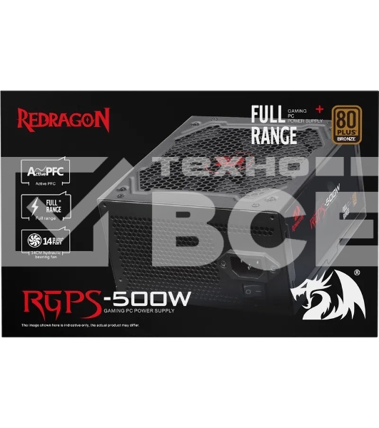 Блок питания для ПК Redragon RGPS-500W 500Вт,80+Bronze