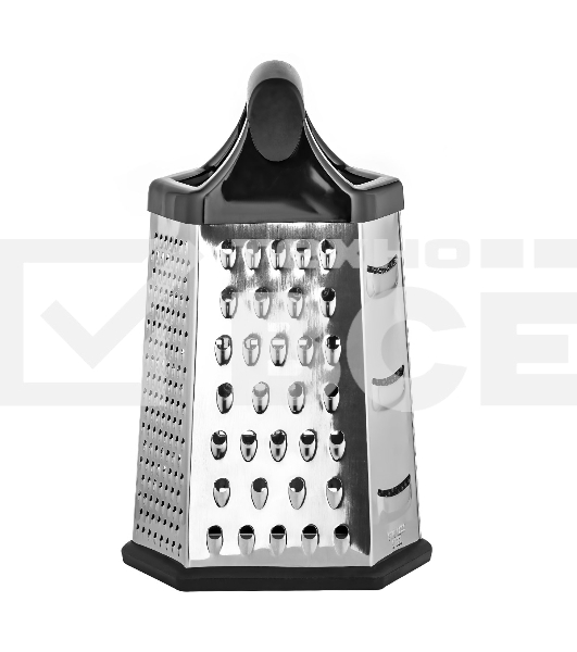 Терка LARA LR07-53 6 поверхностей, высота 23 см, нерж. сталь, нескользящее основание, ручка