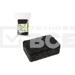 Губка для мытья посуды двухслойная прямоугольная KS-08 черный (107567), фото 1