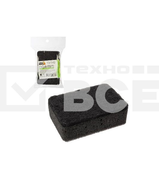 Губка для мытья посуды двухслойная прямоугольная KS-08 черный (107567)