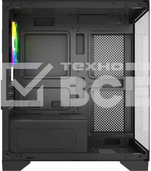 Компьютерный корпус Accord ACC-350-02B черный без БП mATX 1x120мм 1xUSB 2.0 1xUSB 3.0 1xUSB3.1 audio