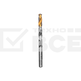 Сверло спиральное по металлу Denzel 10 x 133мм, Р6М5, Golden Tip, многогранная заточка