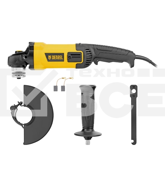 Машина шлифовальная угловая Denzel AGL180-2000, 2000 Вт, 180 мм, 8500 об/мин