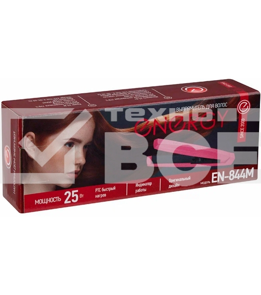 Выпрямитель для волос Energy EN-844M розовый, 25 мм, 170 °C, 1 режим