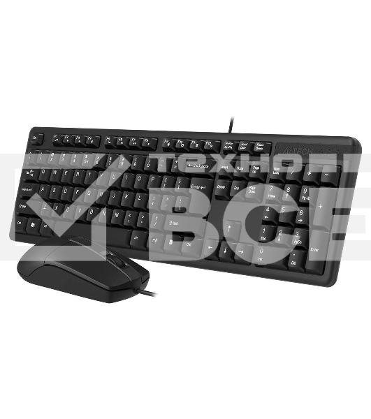 Комплект клавиатура+мышь A4Tech KK-3330 проводной, USB, 1200 DPI, чёрный