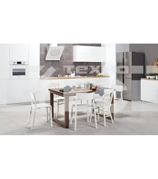 Холодильник Hansa FY418.3DFXC нержавеющая сталь трехкамерный 274/144л морозилка снизу