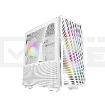 Компьютерный корпус Deepcool CH360 WH без БП, боковое окно (закаленное стекло), 2x140мм ARGB LED вентилятор спереди и 1x120мм ARGB LED вентилятор сзади, белый, mATX, фото 1