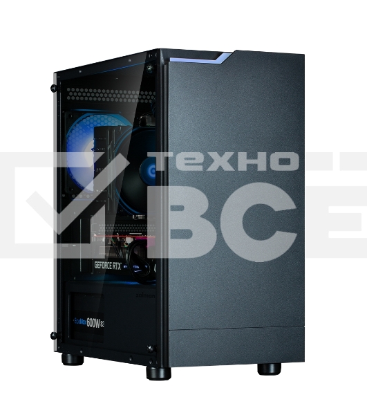 Компьютерный корпус ZALMAN T4 PLUS, MATX, BLACK, WINDOW, 1 x Combo (3.5'' or 2.5''), 1x3.5'', 2x2.5
