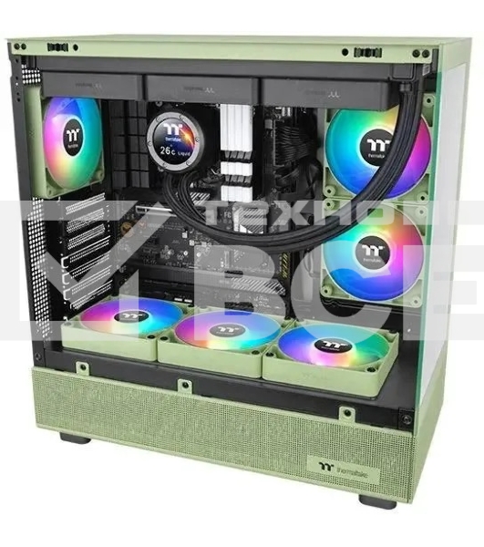 Комплект вентиляторов для корпуса Thermaltake CT120 Reverse ARGB (2 шт.) зеленый, 120 мм, 2000 об/мин, 31.2 дБ, 4 pin