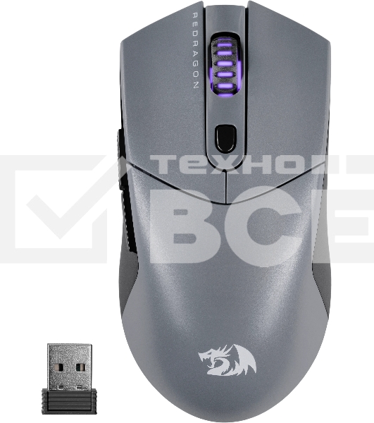 Мышь беспроводная/проводная REDRAGON St4r Pro черный, 26000 dpi, радиоканал, Bluetooth, USB, кнопки - 6