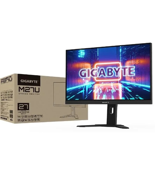 Монитор 27' Gigabyte M27U IPS 3840x2160, 160 Гц, 1 мс, 16:9, 400 кд/м², 2xHDMI, 1xDP, 4xUSB, черный