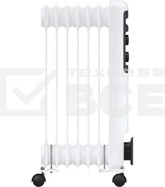 Обогреватель масляный Royal Clima Guarda ROR-GU7-1500M, с терморегулятором, 1500Вт, 6 секций, 3 режима, белый/серый