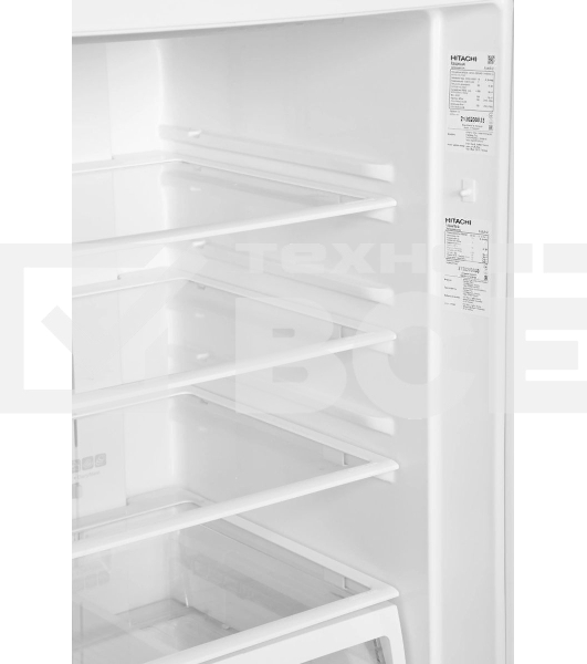Холодильник Hitachi R-V720PUC1 TWH белый текстур. двухкамерный инвертер 444/156л морозилка сверху, No Frost