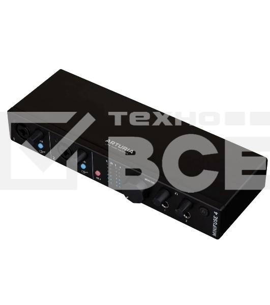 Аудиоинтерфейс USB Arturia MiniFuse 4 Black [800103] 24бит/192кГц, два комбинированных входа XLR-1/4 (микрофонный/линейный/инструментальный) +48 В, два входа 6,3 Jack, 4 выхода 6,3 Jack, 2 выхода для наушников, MIDI In/Out, 2x USB Hub