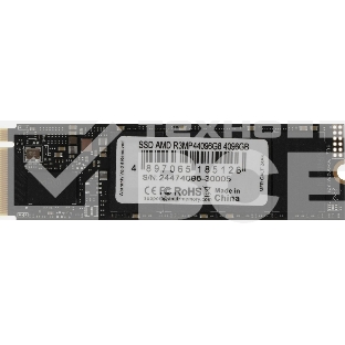 Накопитель SSD AMD Radeon, 4Tb, PCIe 4.0 x4, M.2 2280, NVMe, R/W 7300/6500