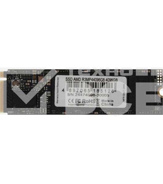 Накопитель SSD AMD Radeon, 4Tb, PCIe 4.0 x4, M.2 2280, NVMe, R/W 7300/6500