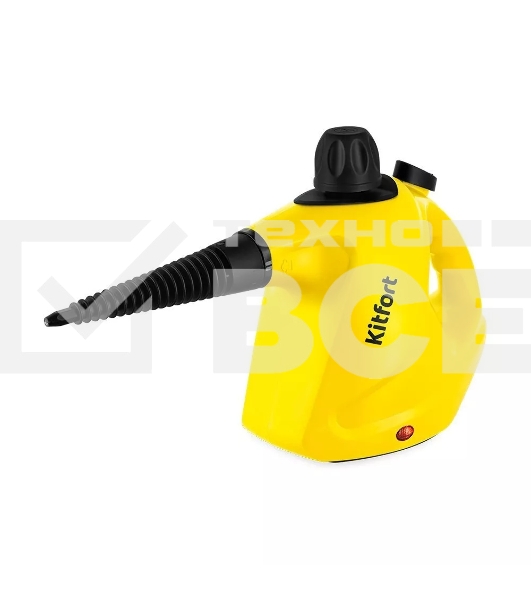 Пароочиститель ручной KITFORT KT-9138-3 черно-желтый, 1050 Вт