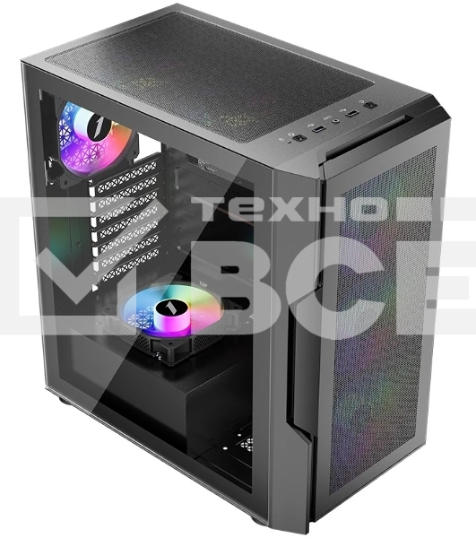 Компьютерный корпус 1STPLAYER TRILOBITE T7-P черный ATX 4x120мм LED fans T7-P-BK-4F1