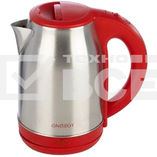 Чайник электрический ENERGY E-201 1,8 л, сталь, красный (164125)