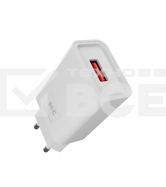 Сетевое зарядное устройство MORE CHOICE (4620202555731) NC07a СЗУ 1USB 2.0A для Type-C, белый