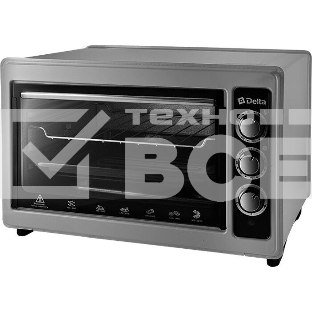Мини-печь Delta D-0123 серая с тэном повыш. мощности,1300 Вт,37 л,2 нагреват. эл, с термостатом