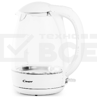 Чайник электрический Candy CK-300 1.8л. 2200Вт белый корпус: Металл/стекло/пластик