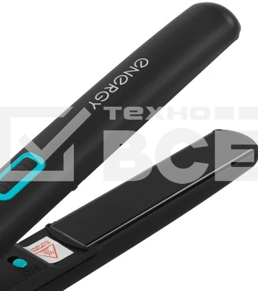 Выпрямитель для волос Energy EN-861 черный/зеленый, 18 мм, 220 °C, 1 режим