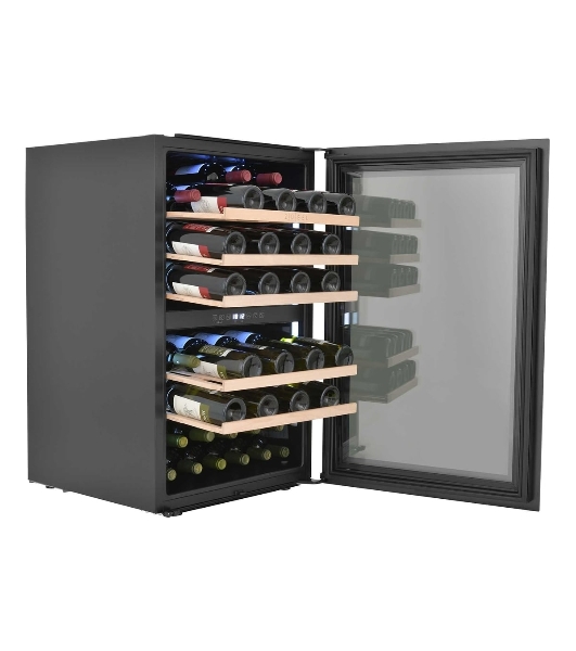 Винный шкаф встраиваемый ZÜGEL ZCWI570DB черный, 145 л, 2 отсека, 57 бут.