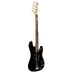 Бас-гитара STAGG SBP-30 BLK 4-х струнная форма Jazz Bass, корпус павловния, гриф клен, накладка грифа палисандр, 20 ладов, мензура 867 мм, колки никелированные, бридж PB Classic, звукосниматели 1xPB, регуляторы 1x громкости, 1x тона, цвет черный, фото 1