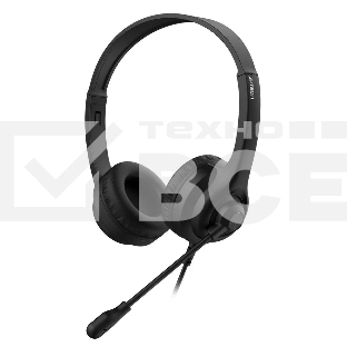Наушники с микрофоном A4Tech HU-8 черный 2м накладные USB оголовье