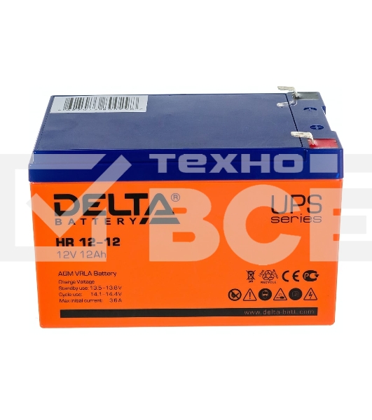 Батарея Delta HR 12-12 (12V, 12Ah)