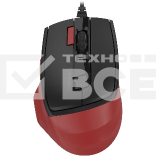 Мышь проводная A4Tech Fstyler FM45S Air красный/черный, 2400 dpi, USB, кнопки - 7