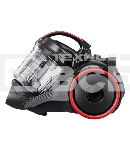 Пылесос Samsung VC15K4116VR/EV красный/черный, 390/1500 Вт, уборка сухая, пылесборник контейнер 1.3 л