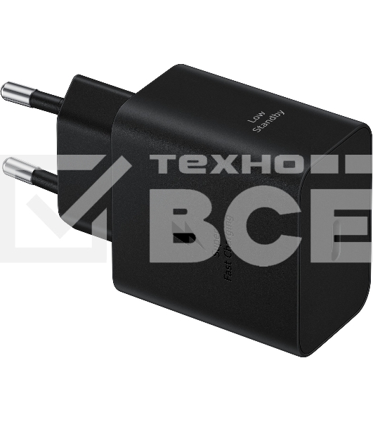 Сетевое зарядное устройство Samsung 45W (USB Type-C порт, кабель USB Type-C в комплекте), черное