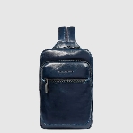 Рюкзак слинг мужской Piquadro Blue Square CA6589B2/BLU2, кожа, темно-синий, фото9