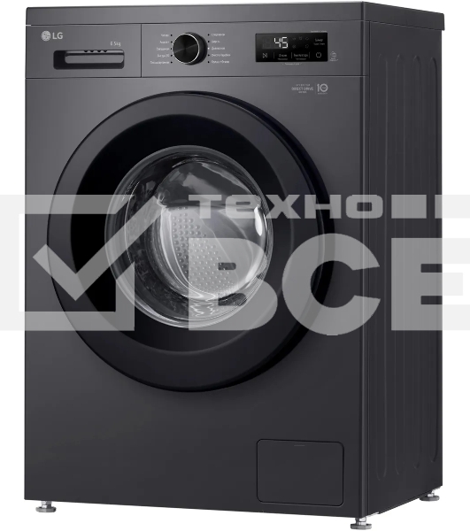 Стиральная машина LG F2Y1WS6J темно-серый, загрузка фронтальная 6,5 кг, 1200 об/мин., класс: A