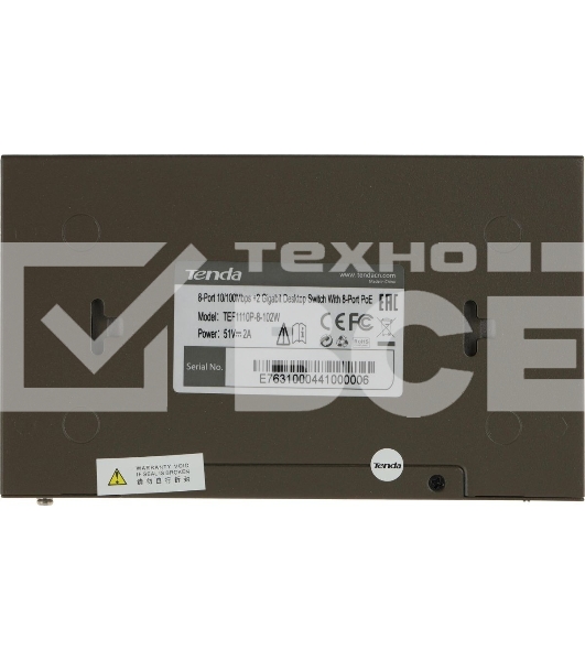 Коммутатор TENDA TEF1110P-8-102W 8PORT 100M 8POE
