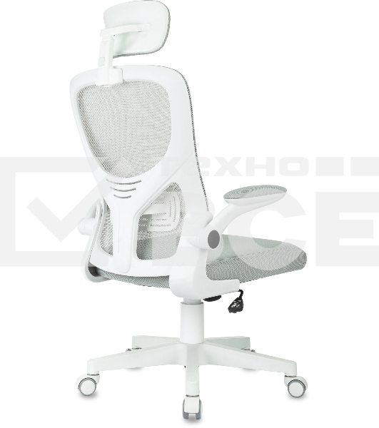 Кресло Бюрократ MC-W101-H светло-серый TW-02 TW-20 сетка/ткань, крестов. пластик, пластик белый