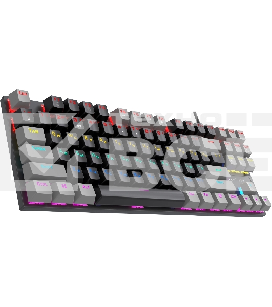 Клавиатура проводная Oklick K600X механическая черный/серый USB Multimedia for gamer LED