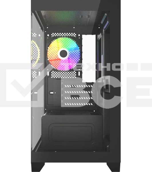 Компьютерный корпус Accord ACC-350-02B черный без БП mATX 1x120мм 1xUSB 2.0 1xUSB 3.0 1xUSB3.1 audio