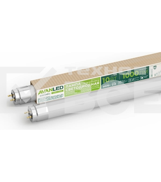 Лампа светодиодная AL Т8-10-840-600-М 10Вт 4000К G13 600мм AVANLED 11106402