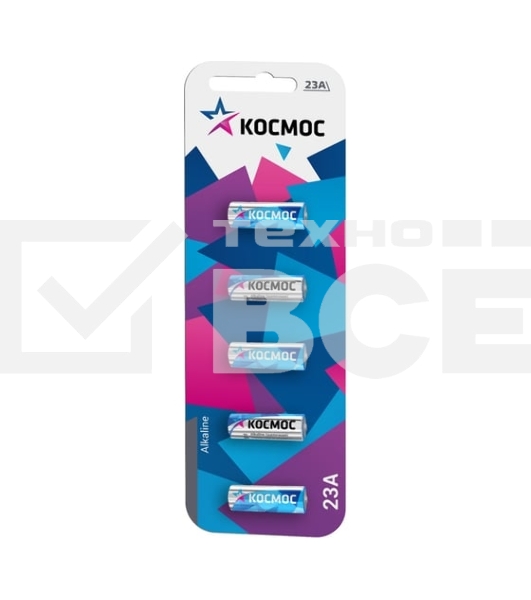 Элемент питания Космос 23А 12V Alkaline 5BL для автосигнализации