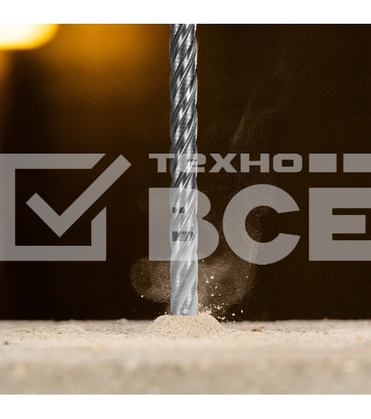 Бур по бетону Denzel цельная крестовая пластина, 8x215 мм, SDS PLUS