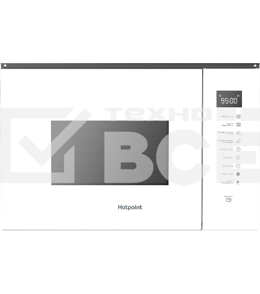 Микроволновая печь Hotpoint MF25G WH H белый, 25 л, 900 Вт, переключатели - сенсорные
