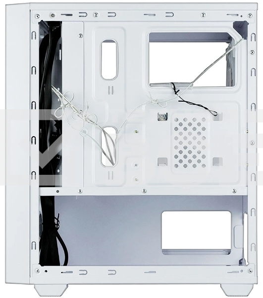 Компьютерный корпус Ginzzu CL660 mATX FAN 4*12FRGb передняя панель Решетка Белый