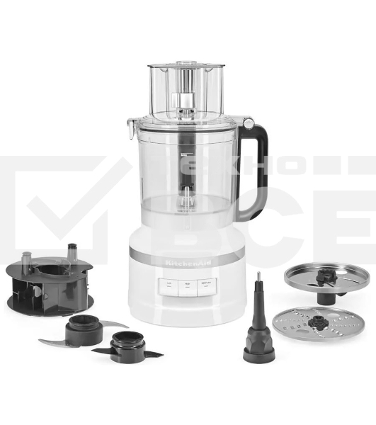 Кухонный комбайн KitchenAid 5KFP1318EWH, мощность 400 Вт, объем чаши 3.1 л, импульсный режим, белый